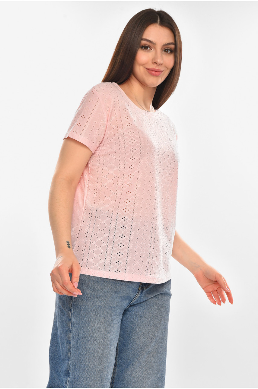 Футболка жіноча однотонна рожевого кольору 2265 210369