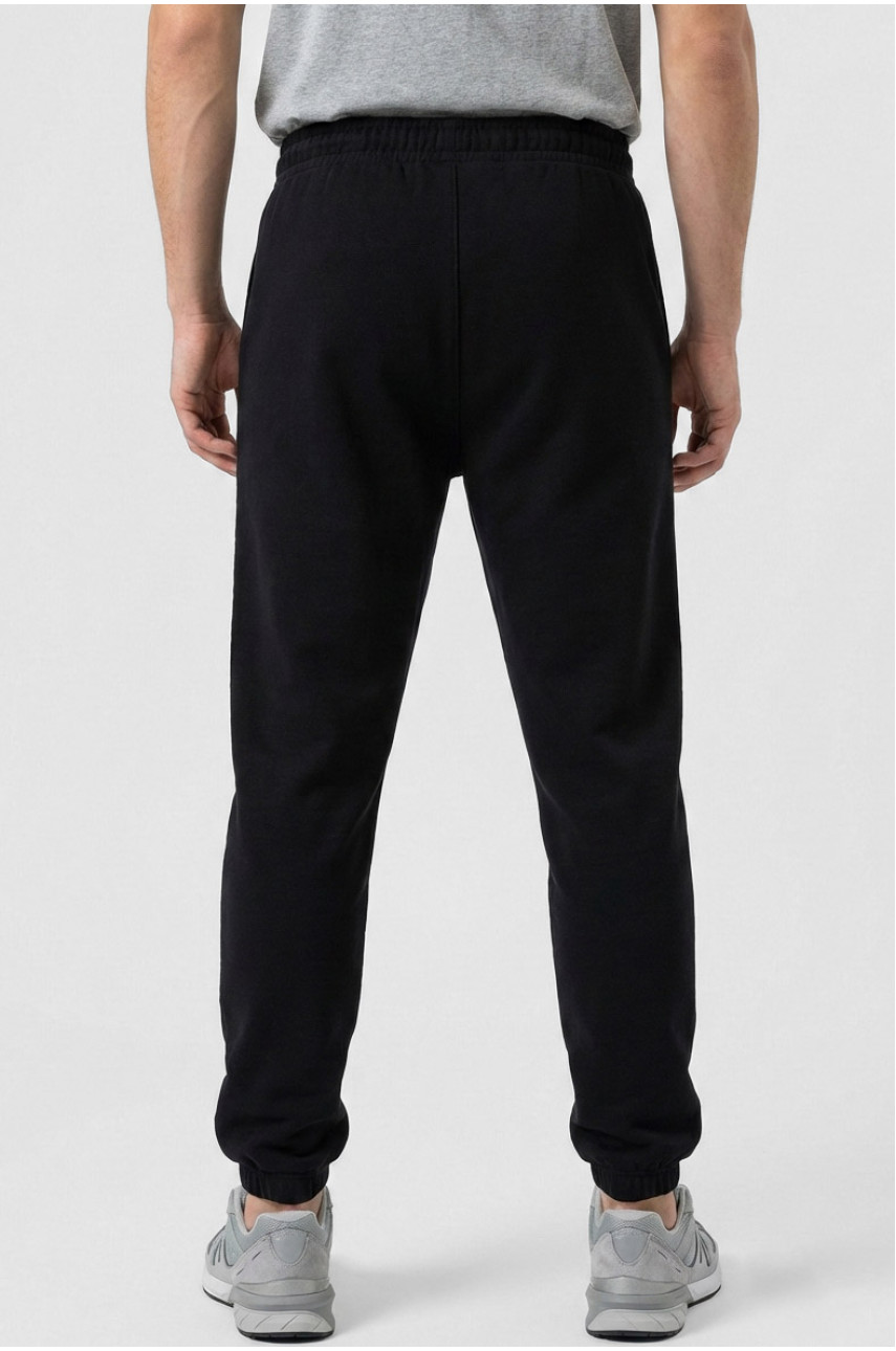Спортивные штаны мужские на флисе черного цвета CS-2203 210373 Спортивные штаны мужские на флисе черного цвета CS-2203 210373