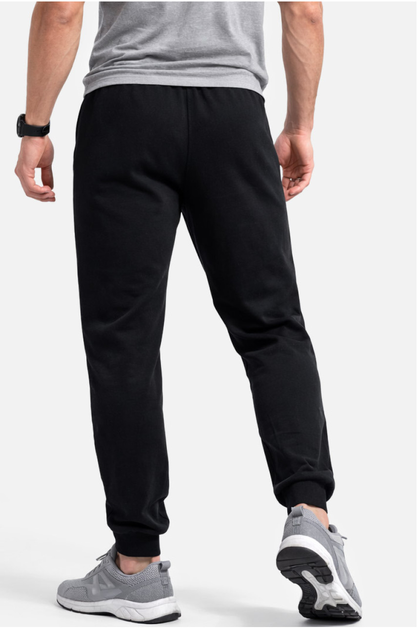 Спортивные штаны мужские на флисе черного цвета CS-402 210377 Спортивные штаны мужские на флисе черного цвета CS-402 210377