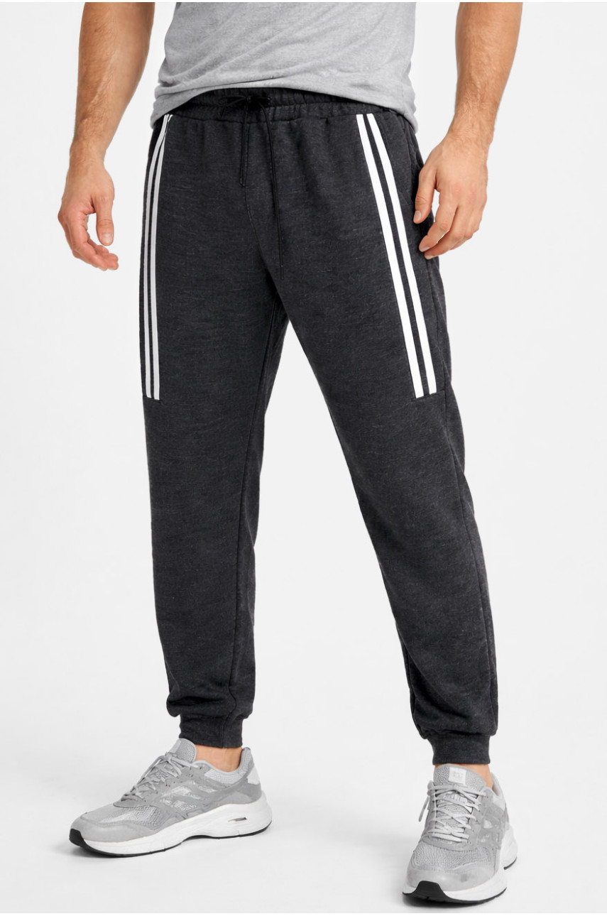 Спортивные штаны мужские на флисе тёмно-серого цвета CS-402 210378