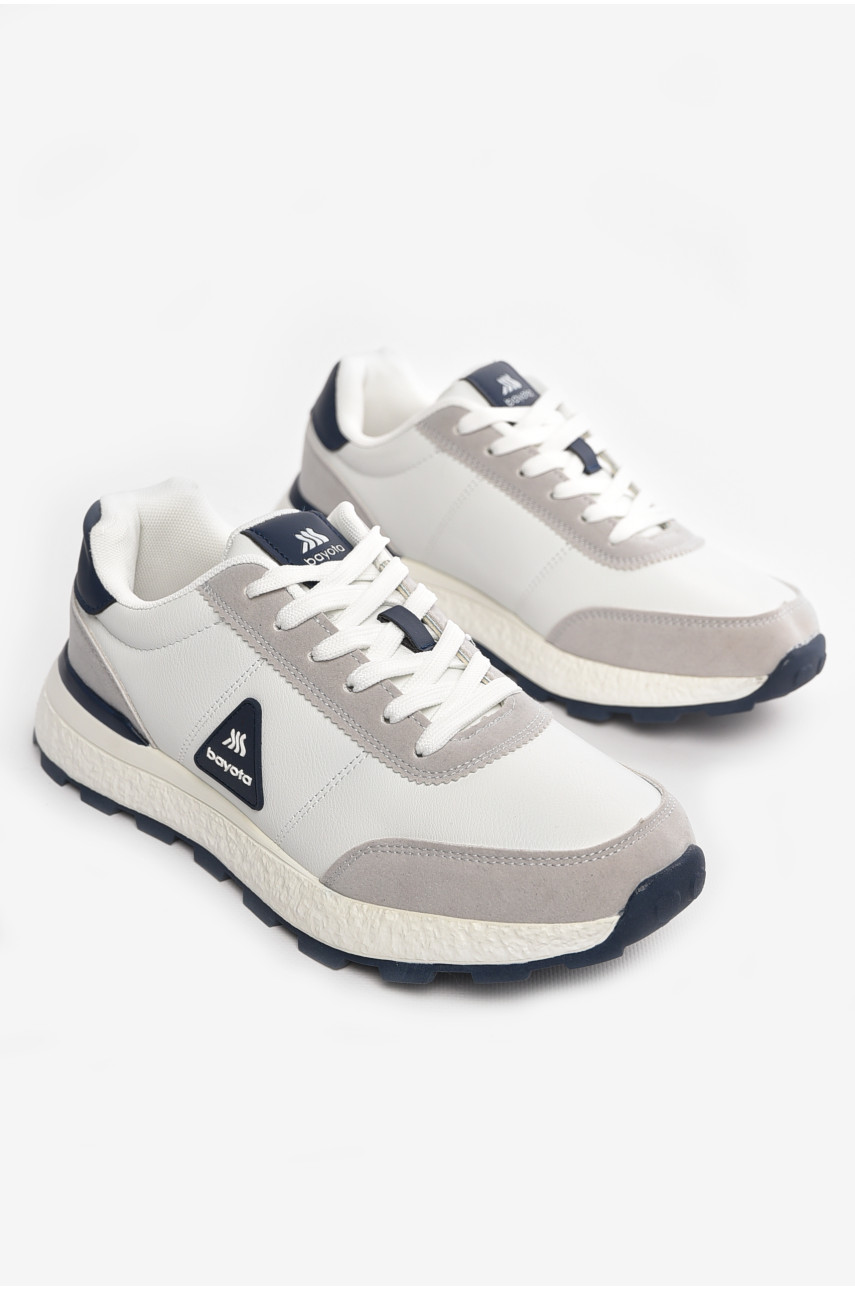 Кроссовки мужские бело-серого цвета А1148-5 210380