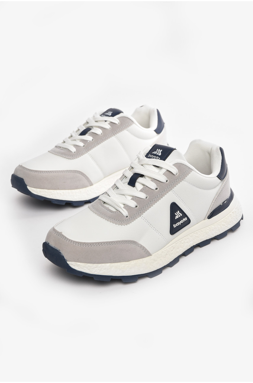 Кроссовки мужские бело-серого цвета А1148-5 210380