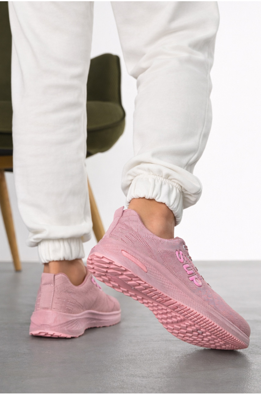 Кроссовки женские розового цвета 100-4 210388
