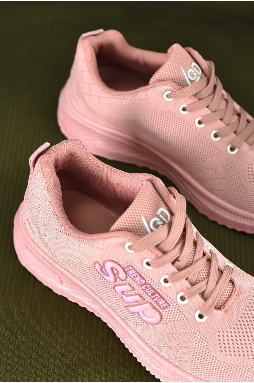Кроссовки женские розового цвета 100-4 210388