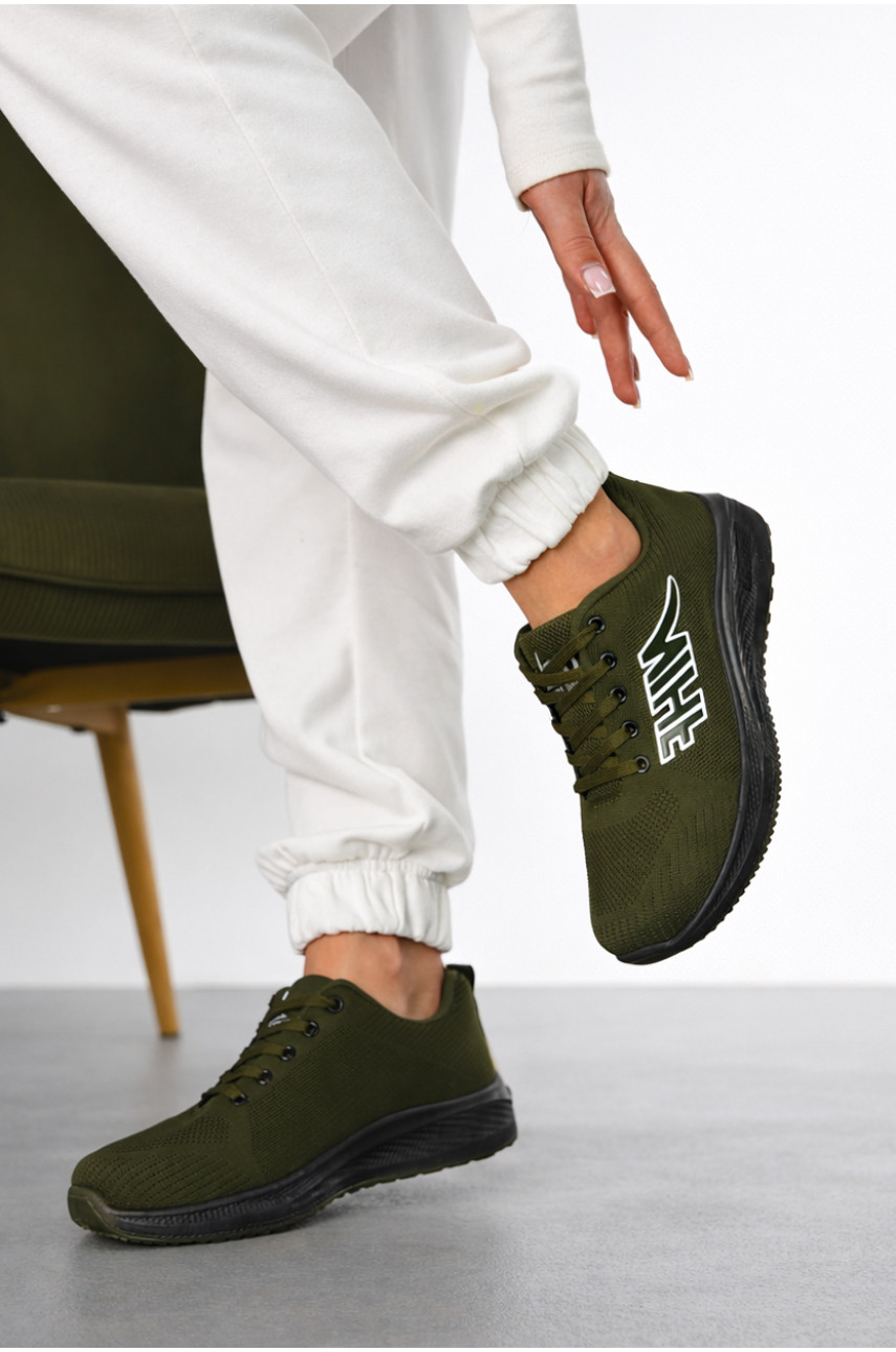 Кроссовки женские темно-зеленого цвета 99-3 210389