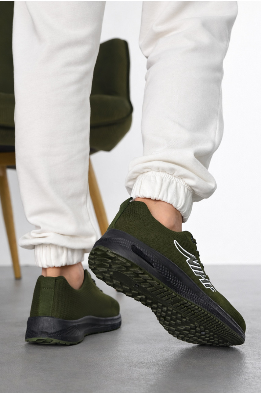 Кроссовки женские темно-зеленого цвета 99-3 210389