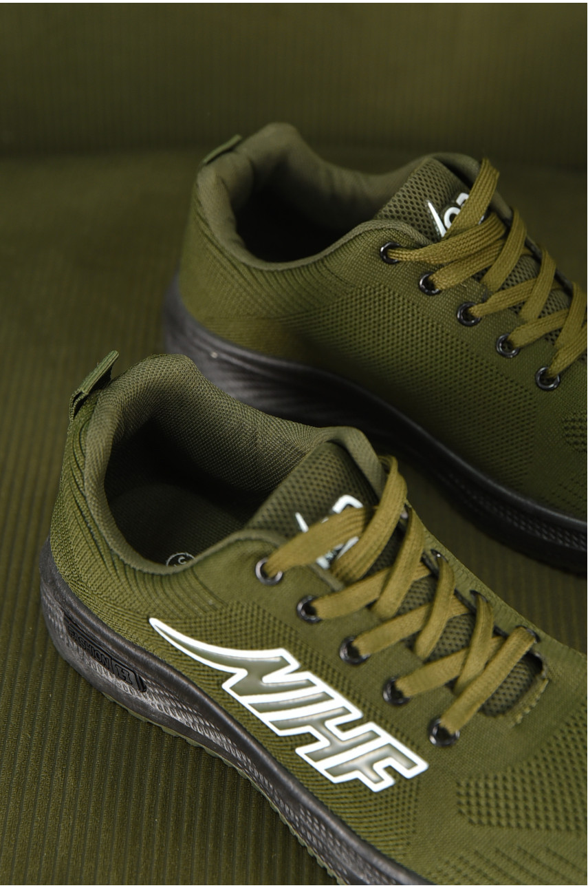 Кроссовки женские темно-зеленого цвета 99-3 210389