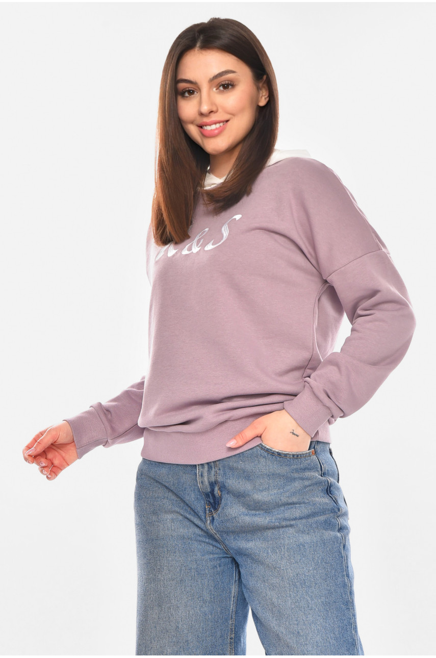 Худи женское сиреневого цвета с принтом 249 210392