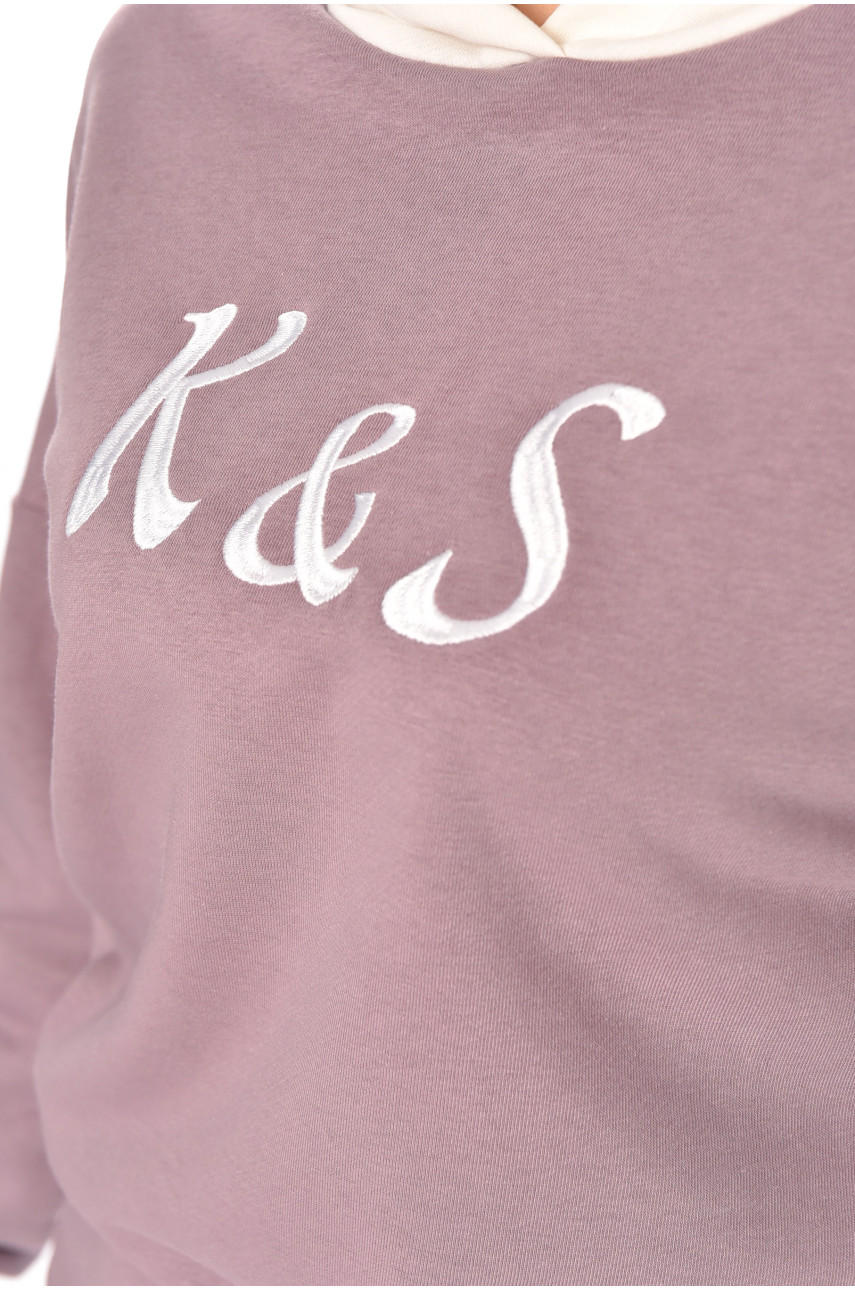 Худи женское сиреневого цвета с принтом 249 210392