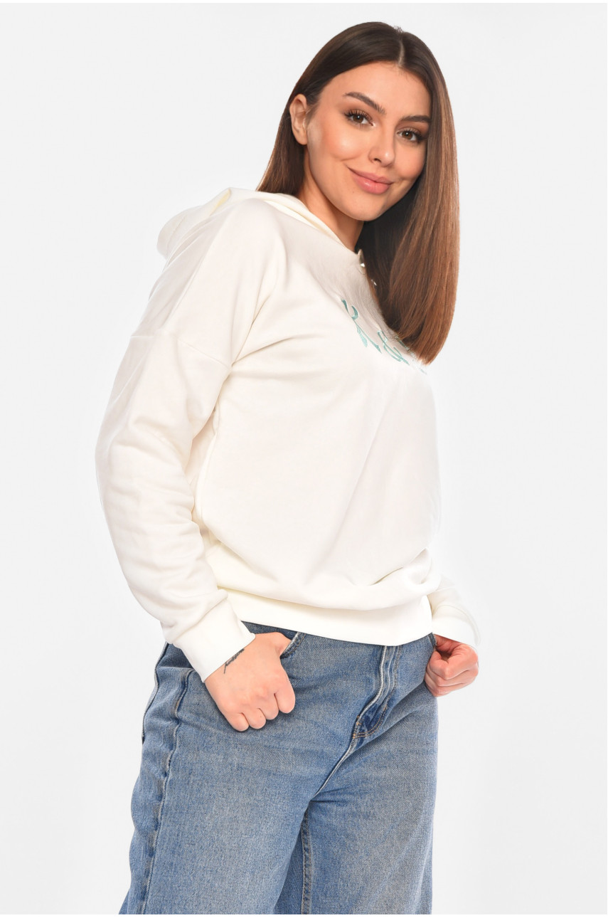 Худи женское белого цвета с принтом 249 210393