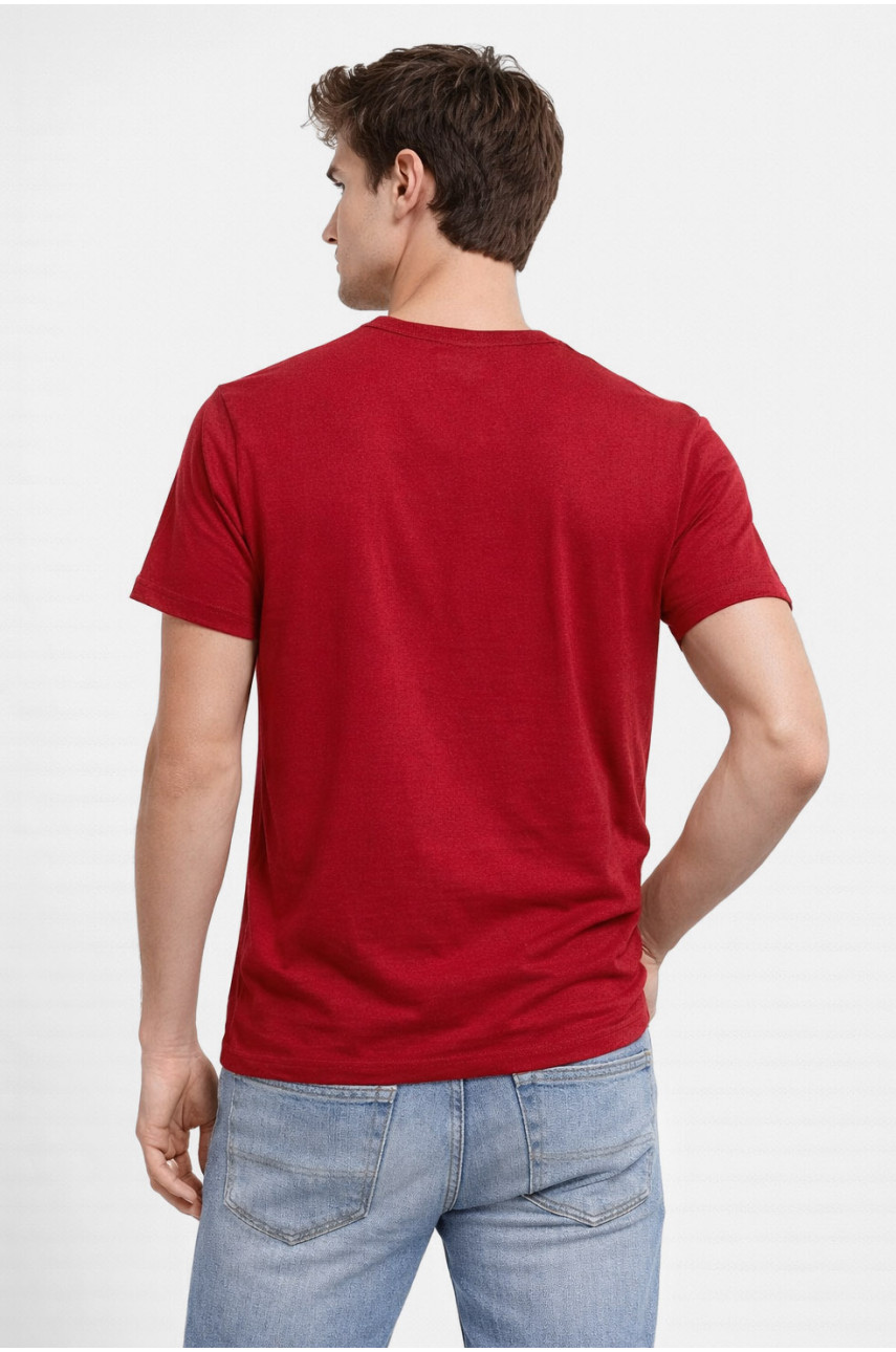 Футболка мужская красного цвета с принтом 210406