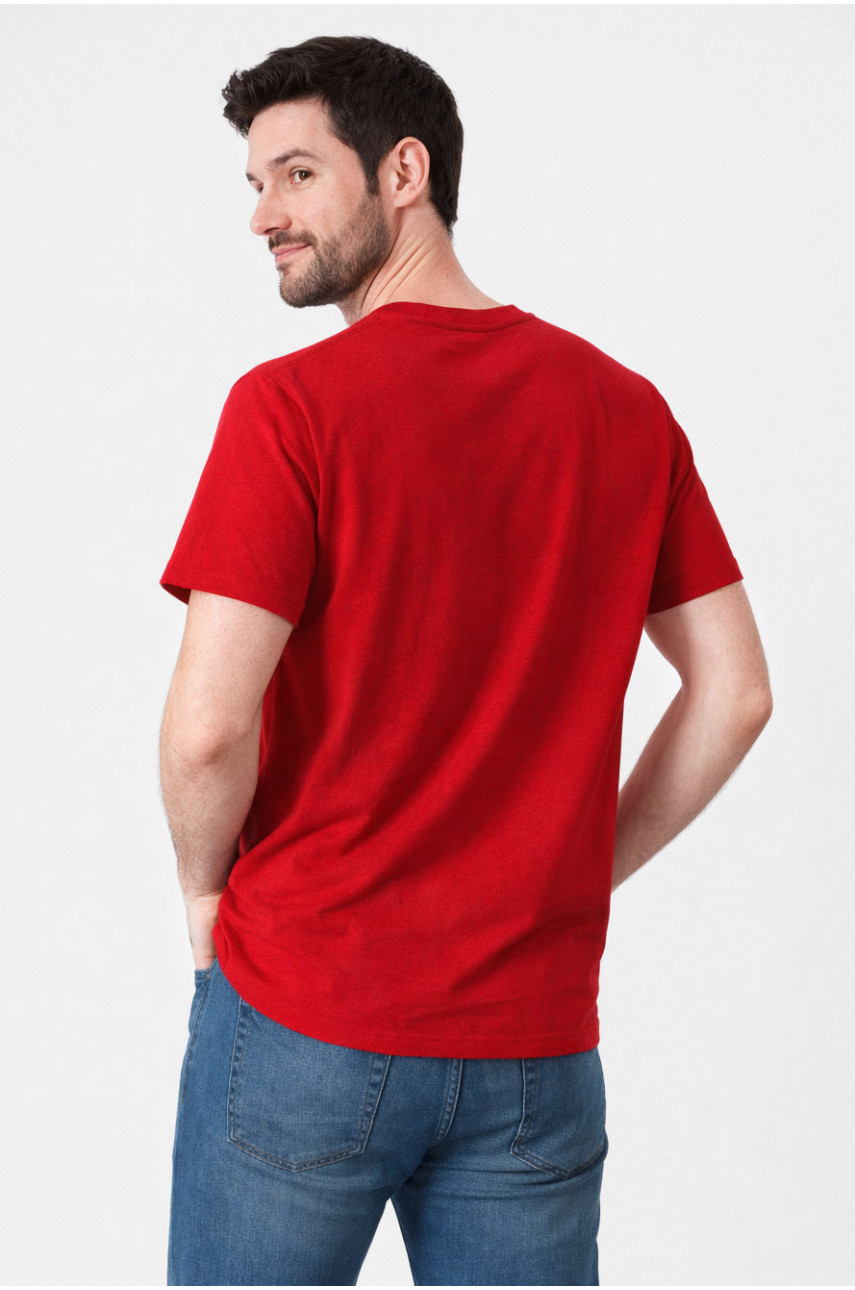 Футболка мужская красного цвета с принтом 210408