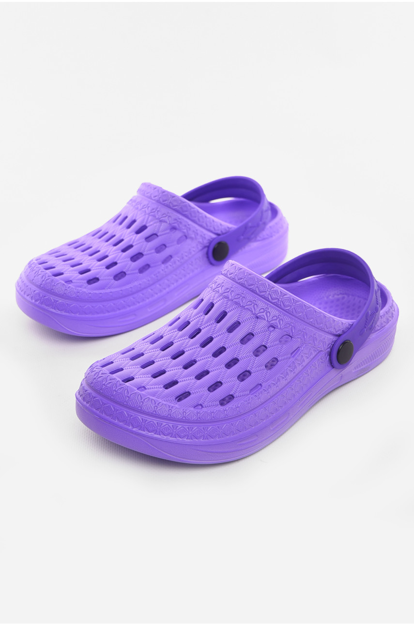 Кроксы женские фиолетового цвета ДС-62 210410