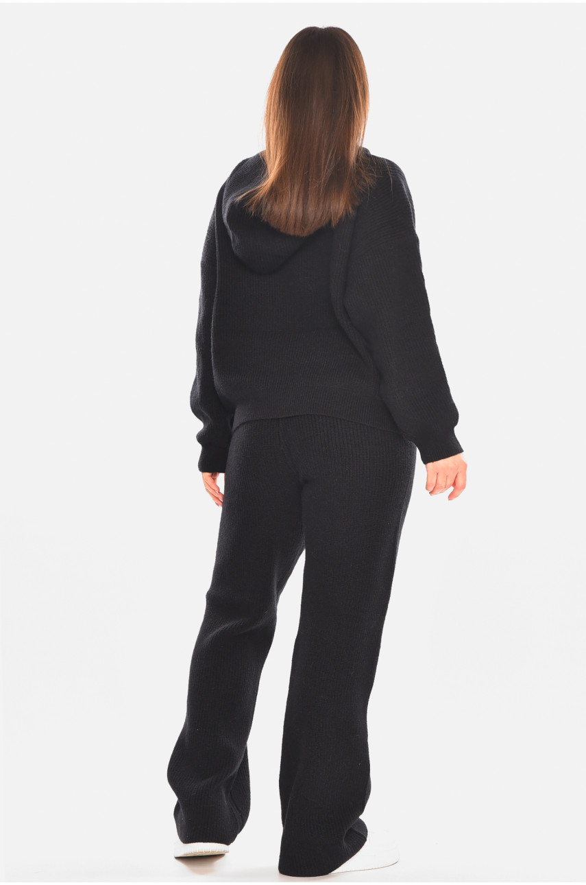 Костюм женский однотонный черного цвета 858 210424