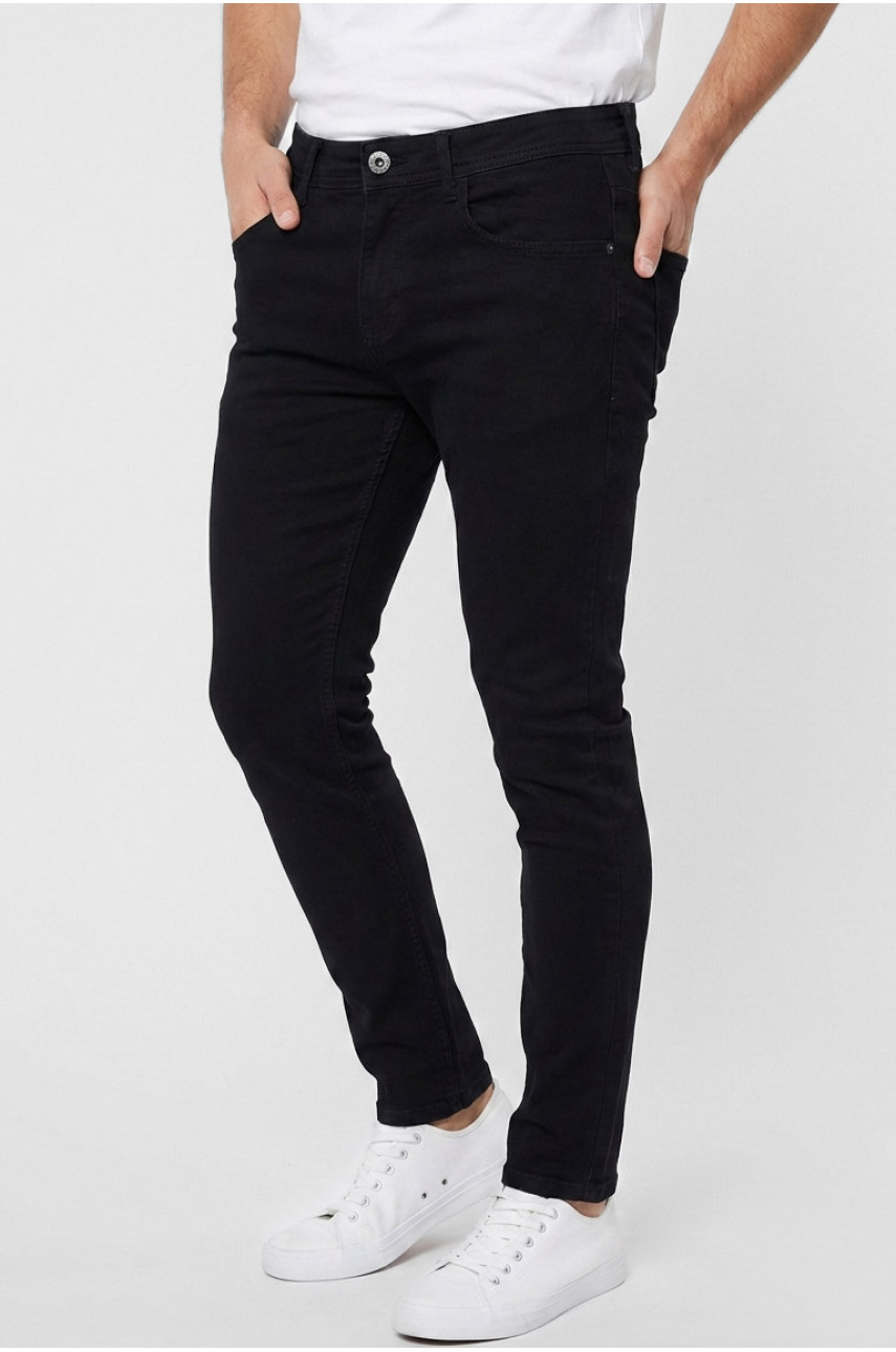 Джинсы мужские однотонные черного цвета 8350 210428