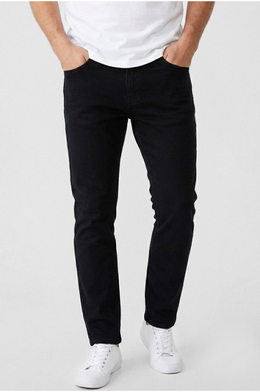 Джинсы мужские однотонные черного цвета 8350 210428