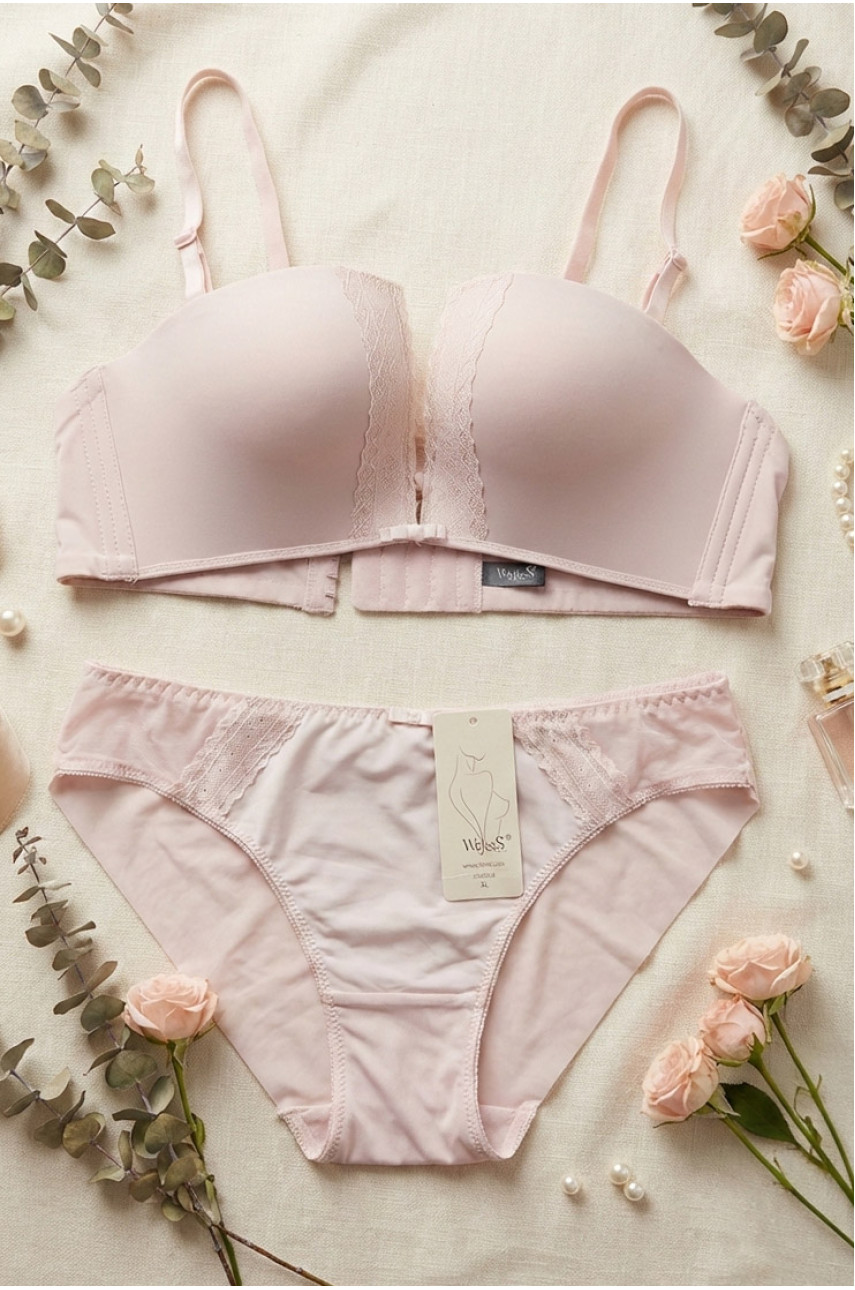 Комплект жіночий пудрового кольору чашка В 8201 210445