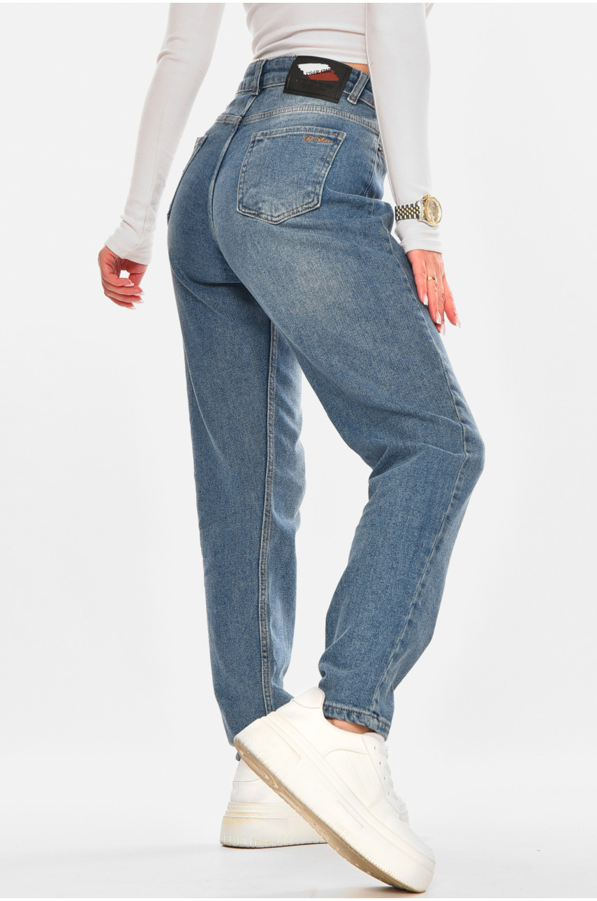 Джинси жіночі однотонні синього кольору 1096 210448 Джинси жіночі однотонні синього кольору 1096 210448