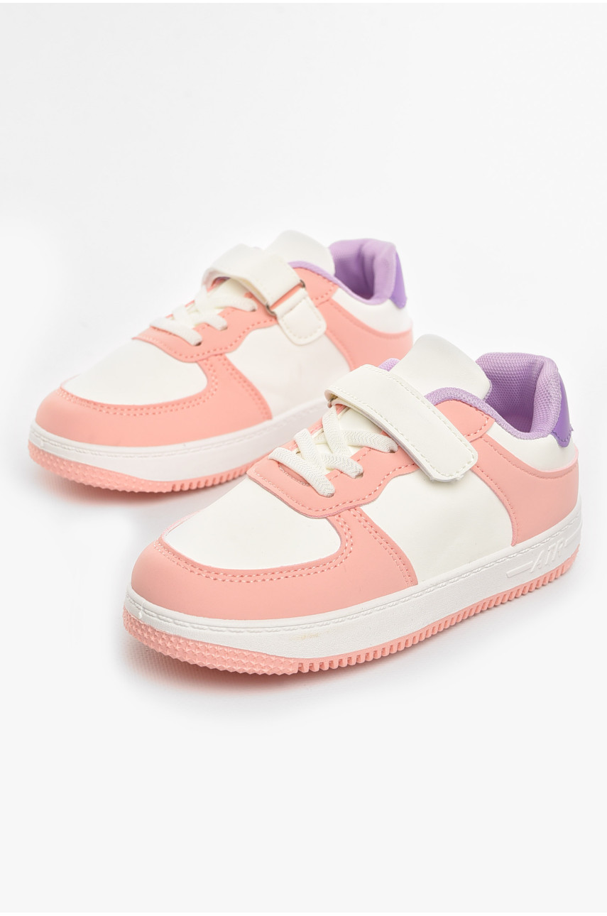 Кроссовки детские бело-розового цвета 536-015 210449