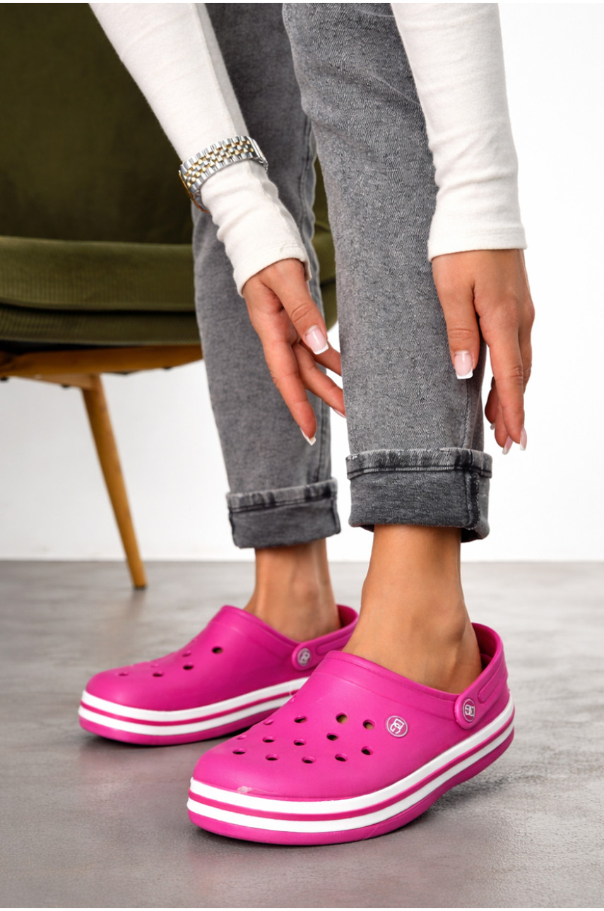 Кроксы женские малинового цвета 418 210455