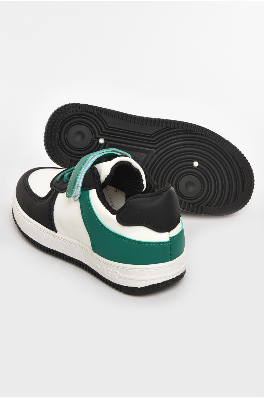 Кросівки дитячі біло-зеленого кольору 536-017 210456