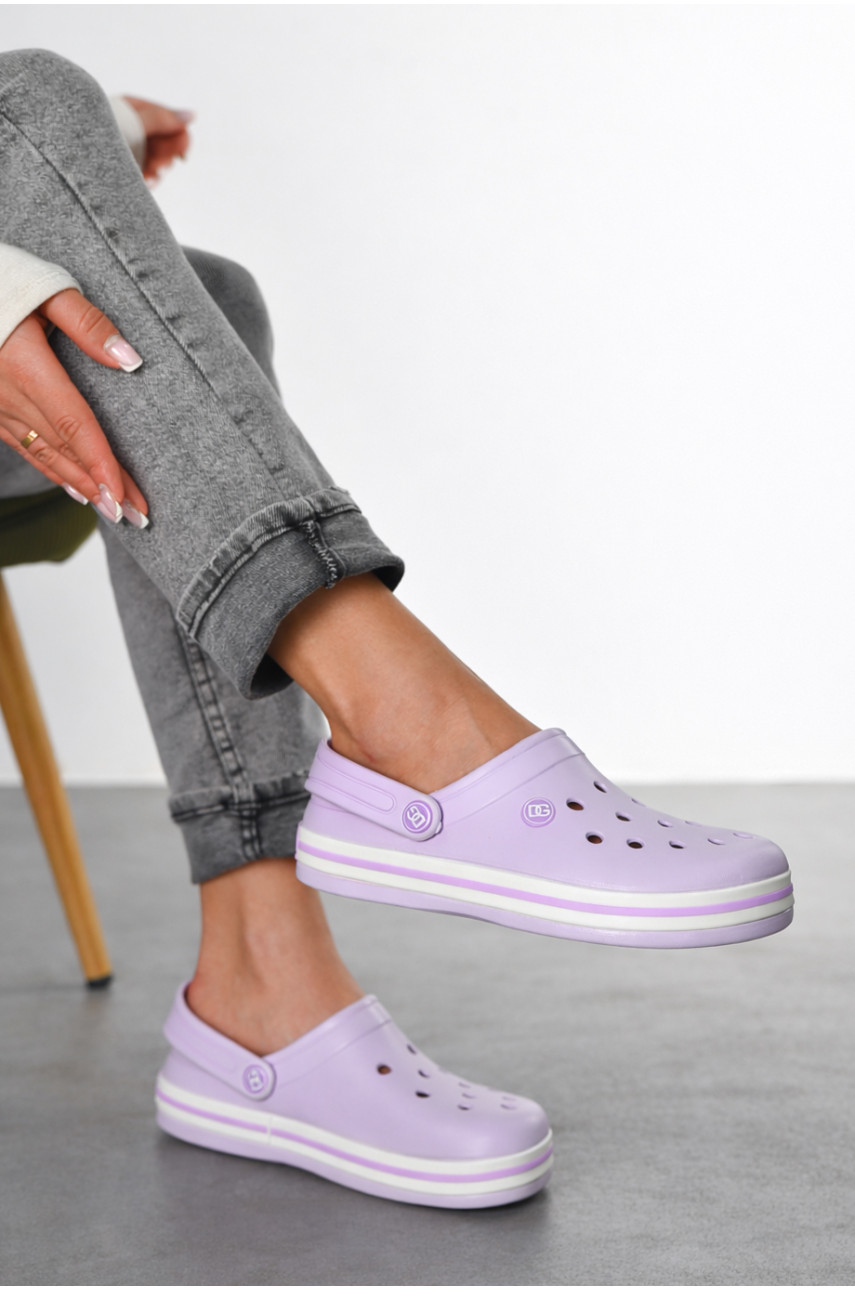 Кроксы женские сиреневого цвета 418 210457 Кроксы женские сиреневого цвета 418 210457