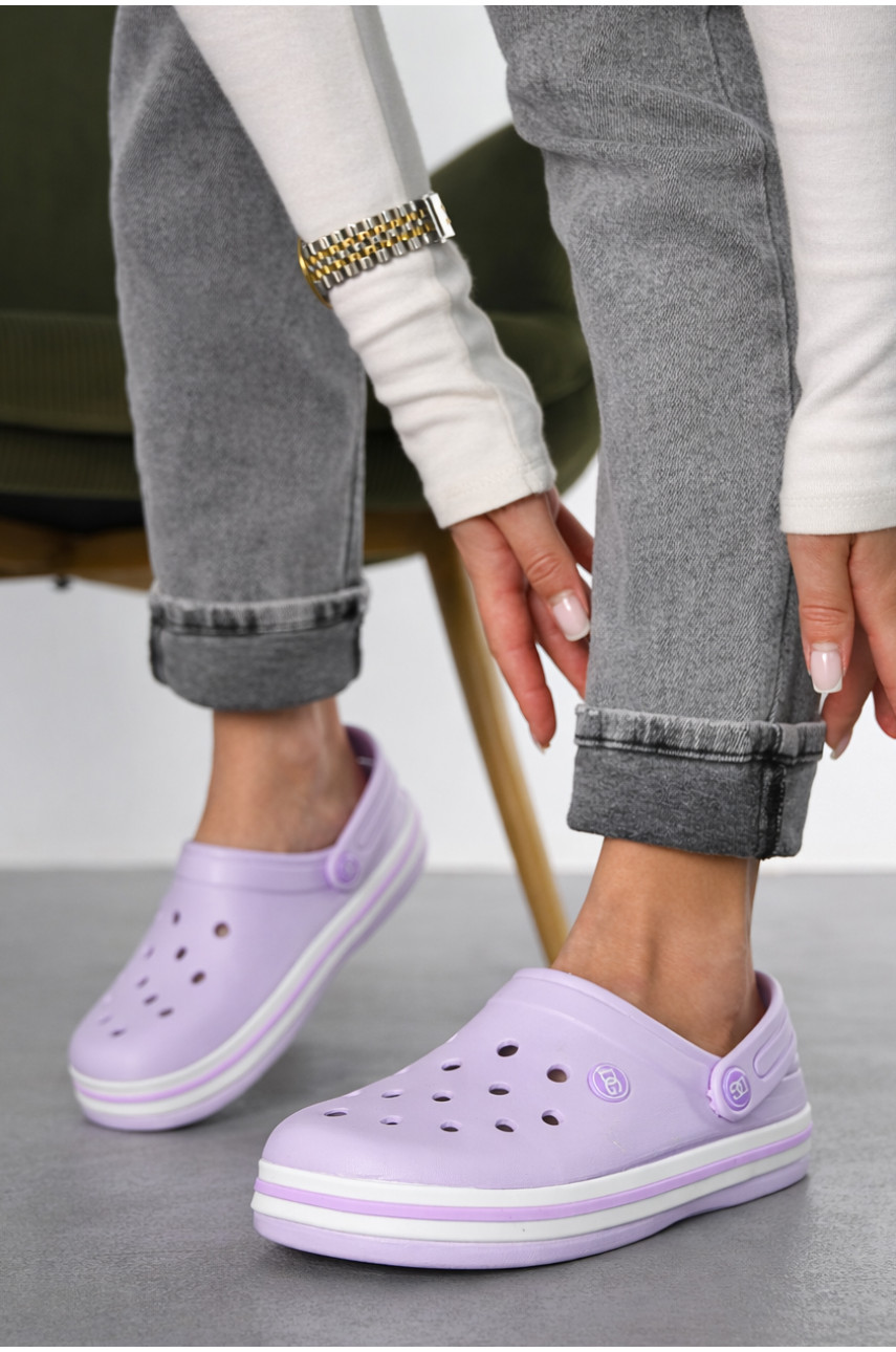 Кроксы женские сиреневого цвета 418 210457