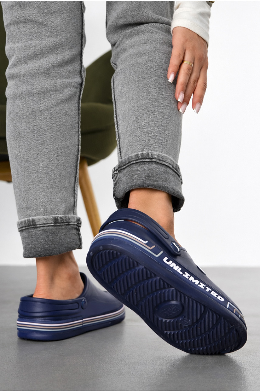 Кроксы женские темно-синего цвета 602 210459