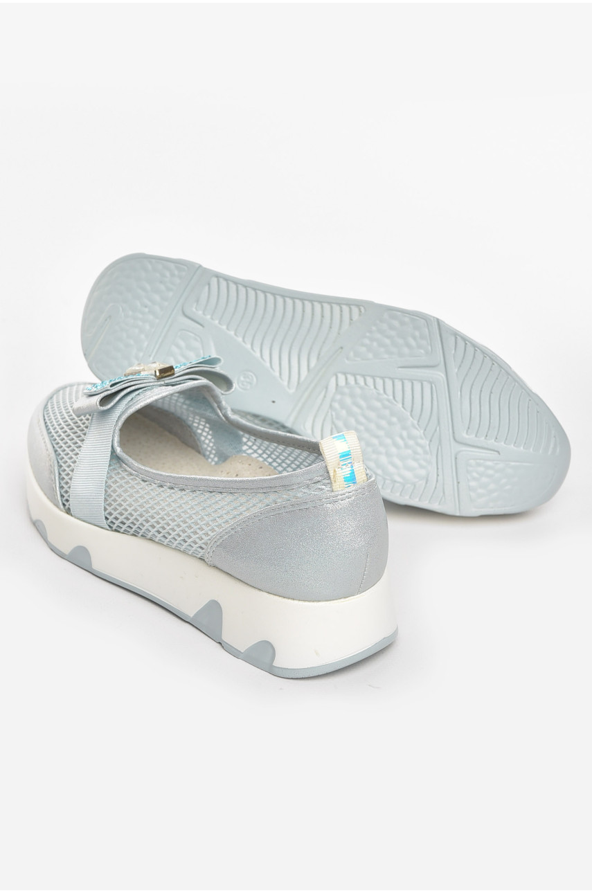 Туфлі-лофери дитячі для дівчинки блакитного кольору 206-5 210460