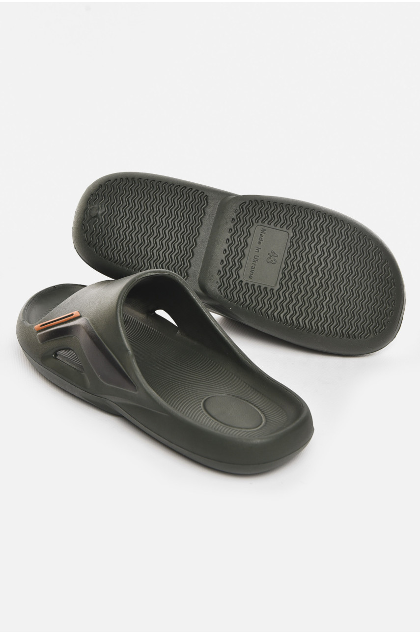 Шльопанці чоловічі піна темно-зеленого кольору L-131А 210466