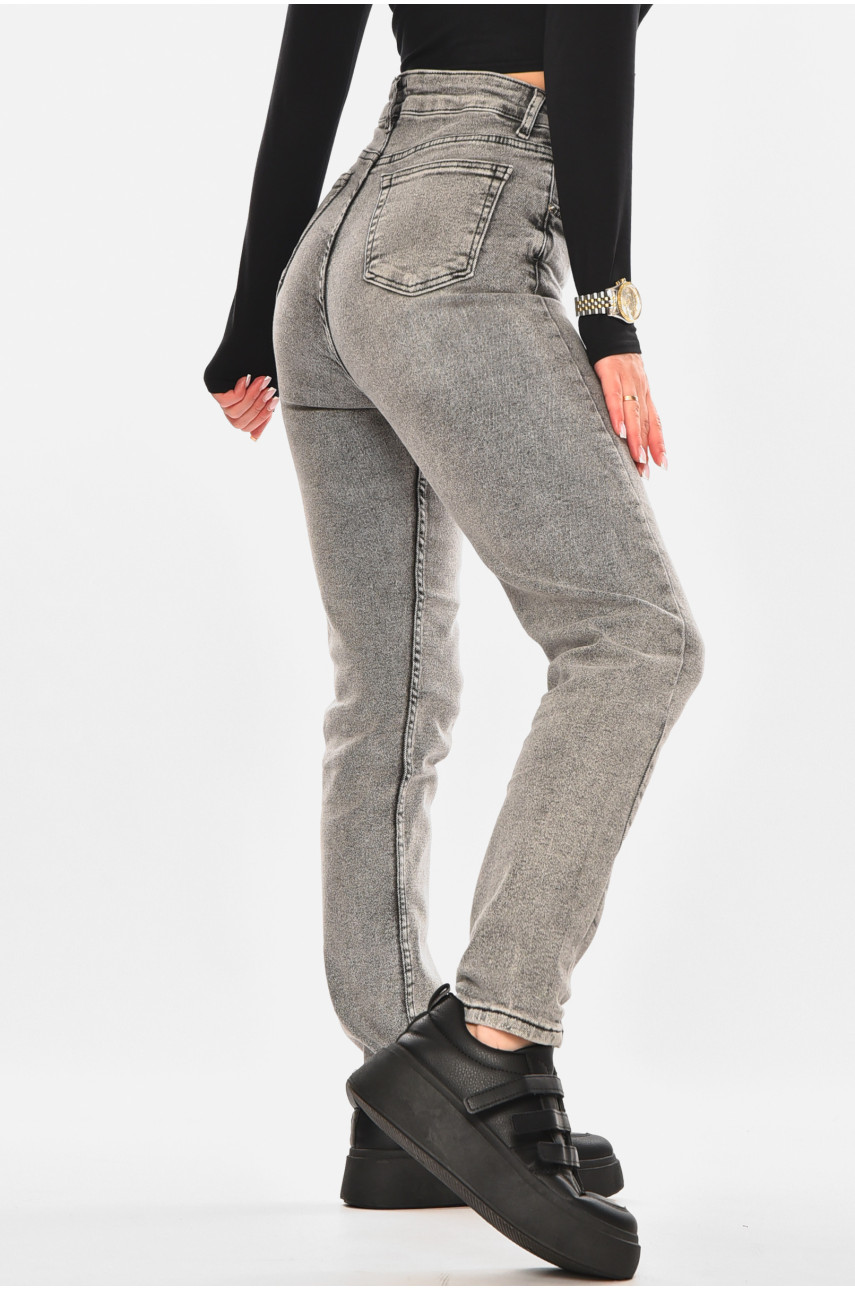Джинси жіночі однотонні сірого кольору 00583 210468