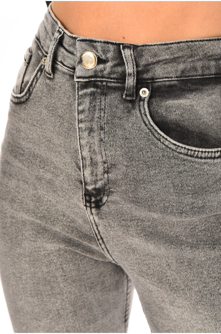 Джинси жіночі однотонні сірого кольору 00583 210468