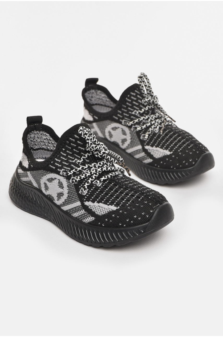 Кросівки дитячі текстильні чорного кольору 553-009 210469