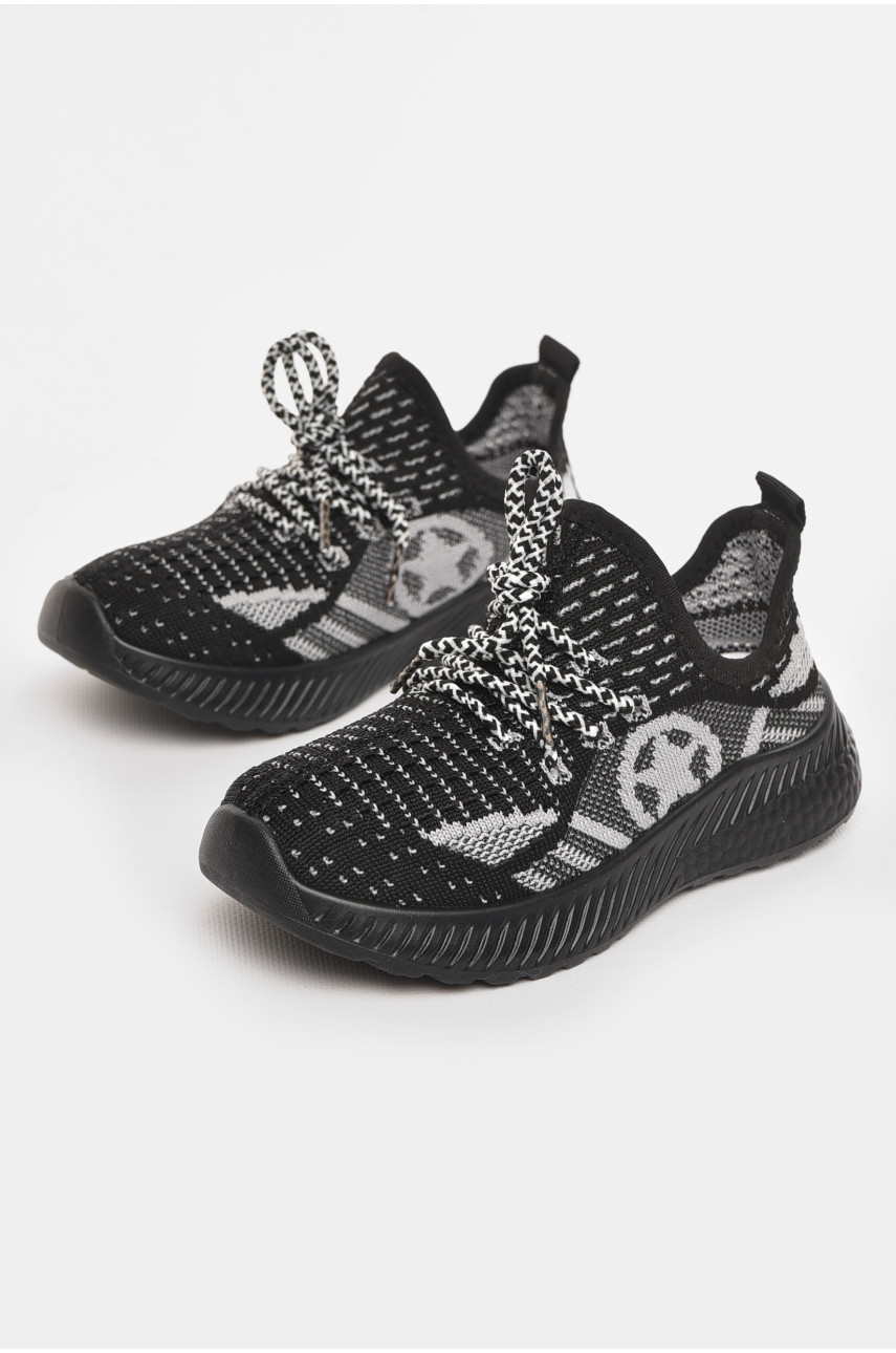 Кросівки дитячі текстильні чорного кольору 553-009 210469