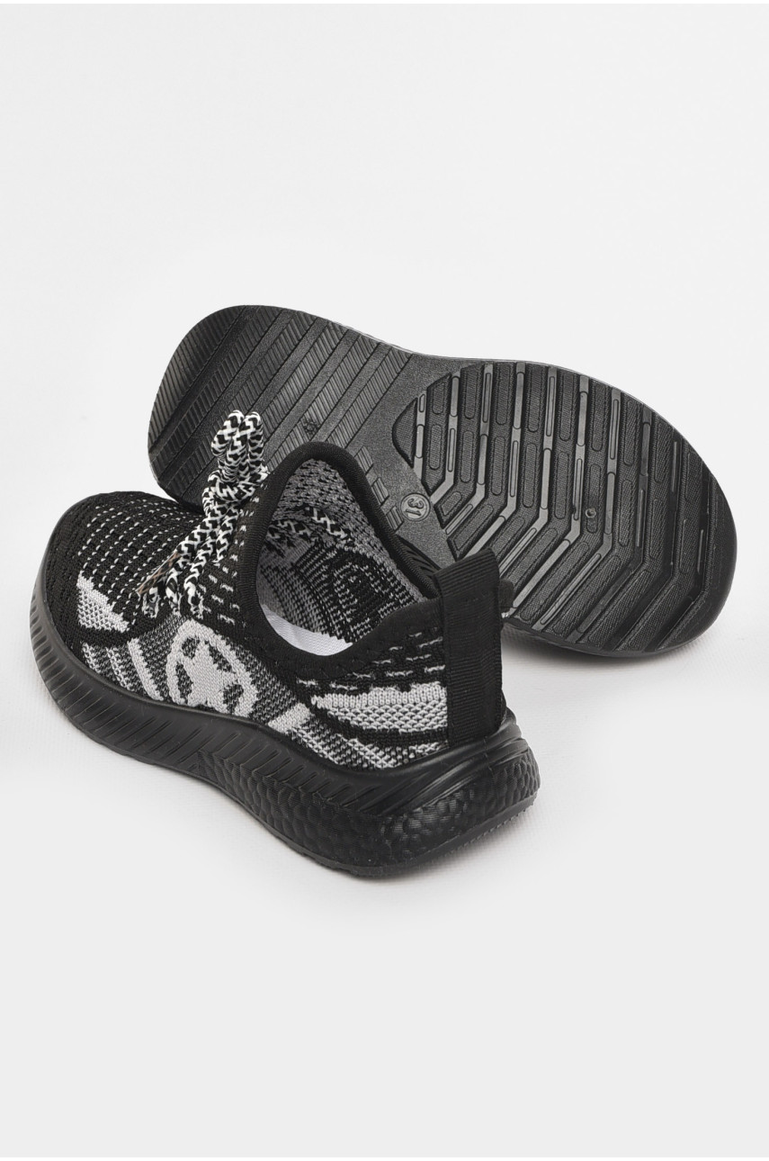 Кросівки дитячі текстильні чорного кольору 553-009 210469