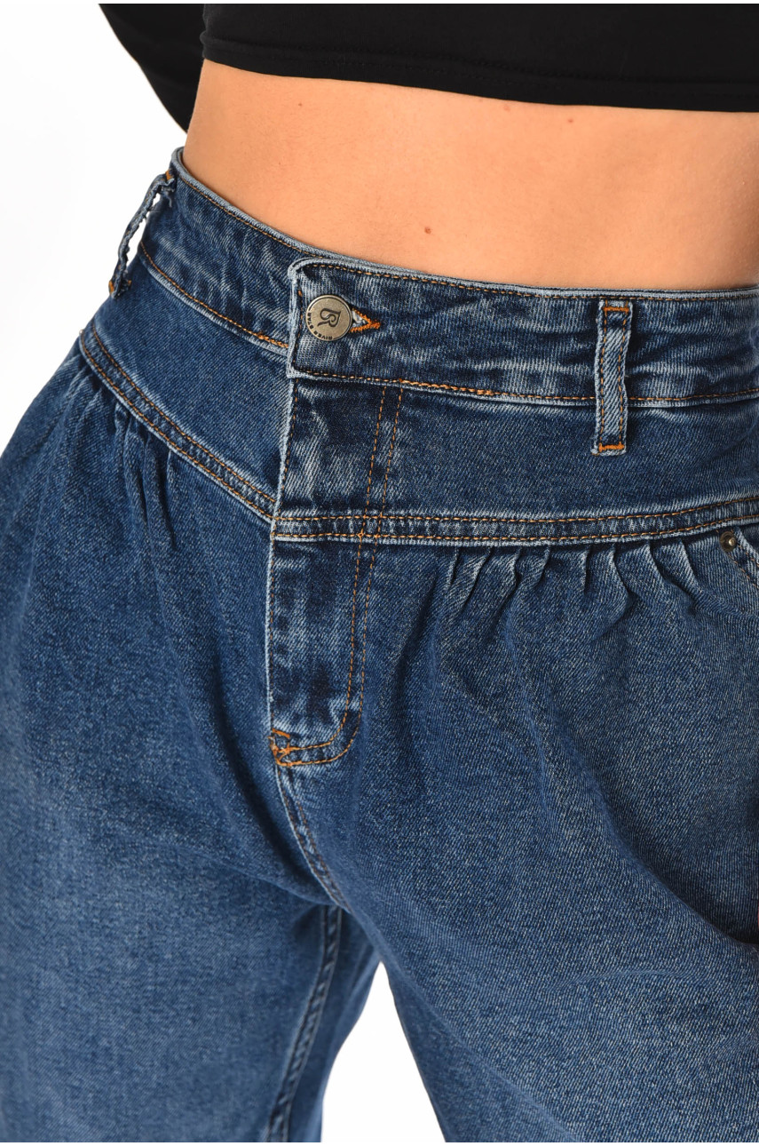 Джинси жіночі однотонні синього кольору 2571 210476 Джинси жіночі однотонні синього кольору 2571 210476