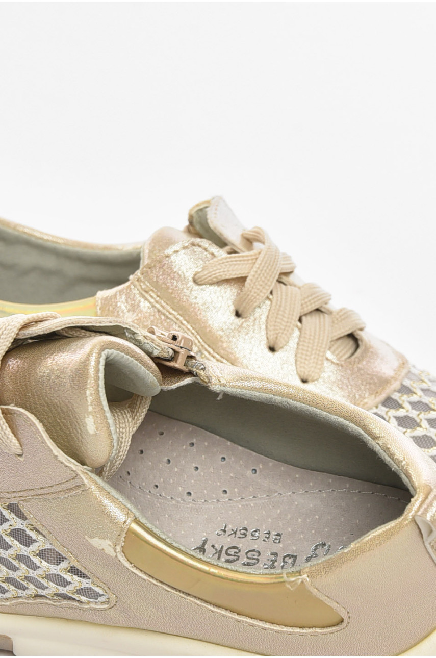 Кросівки дитячі літні для дівчинки золотистого кольору 9620-4 210483