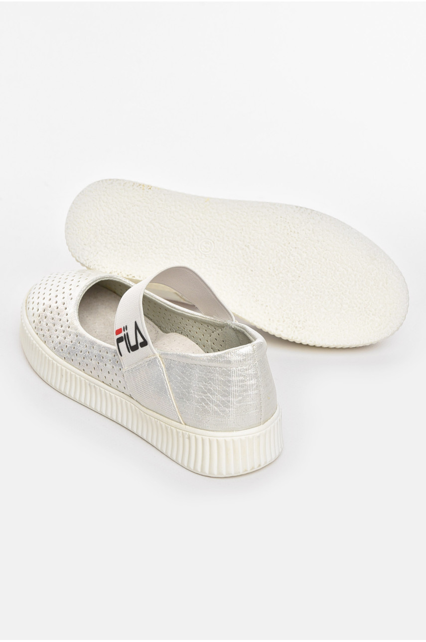 Туфлі-лофери дитячі для дівчинки білого кольору 9956-2 210486