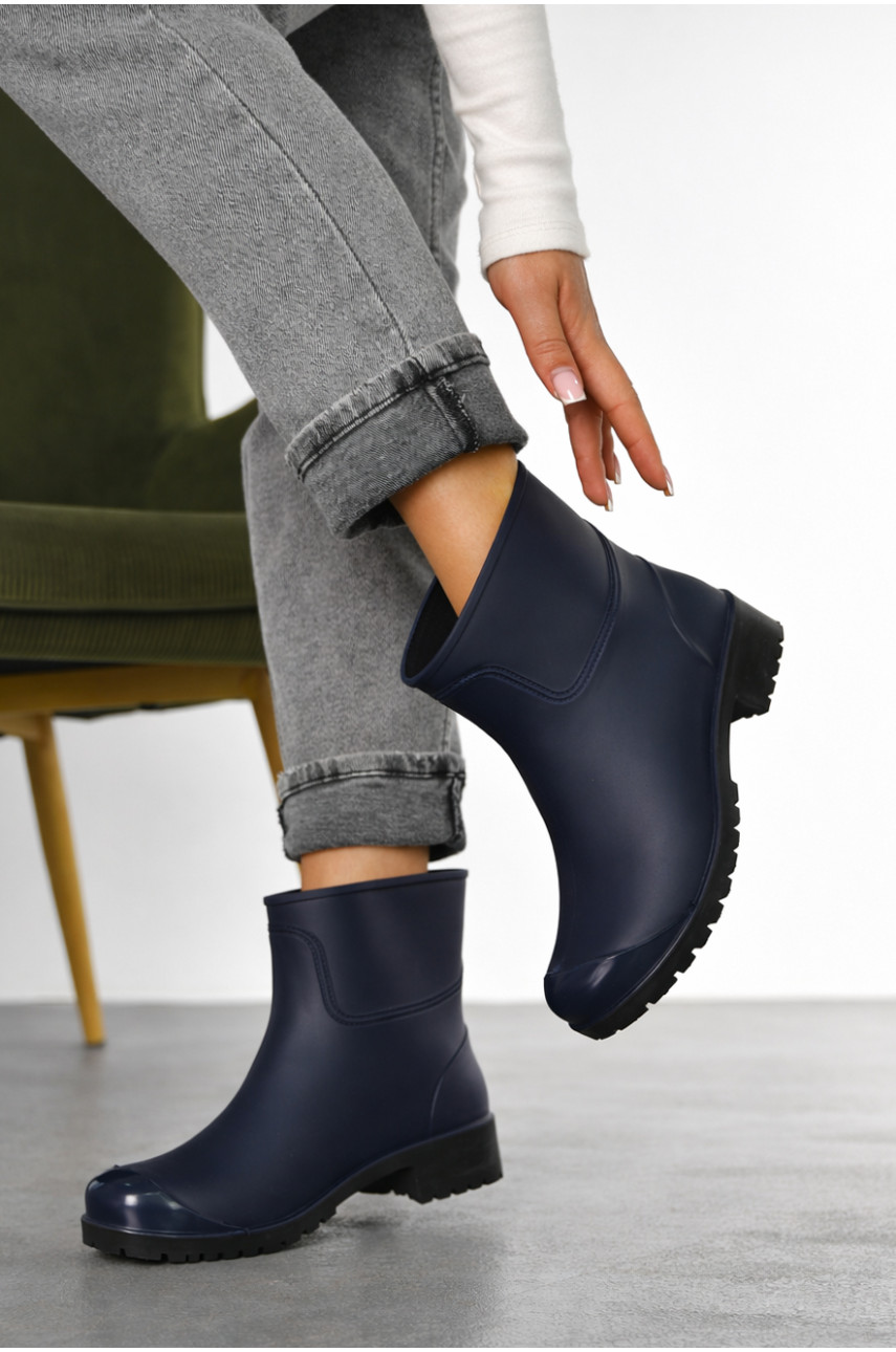 Сапоги резиновые низкие женские синего цвета БЖ-6 210492