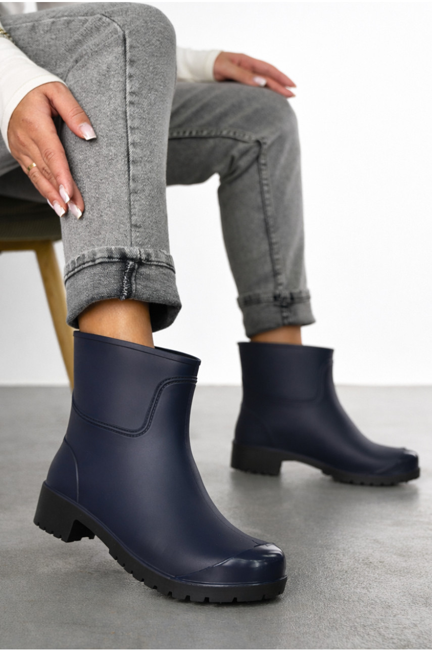 Сапоги резиновые низкие женские синего цвета БЖ-6 210492