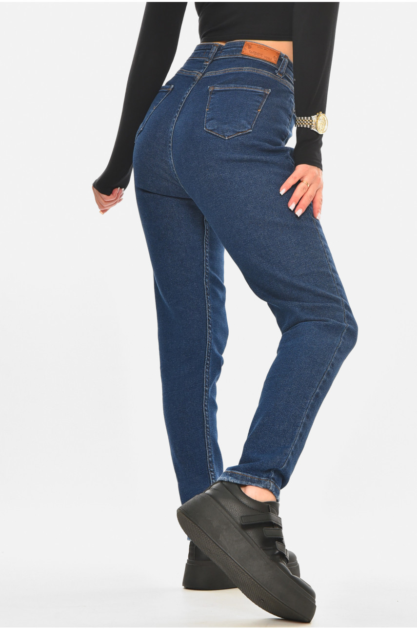 Джинси жіночі однотонні синього кольору 0926 210493 Джинси жіночі однотонні синього кольору 0926 210493