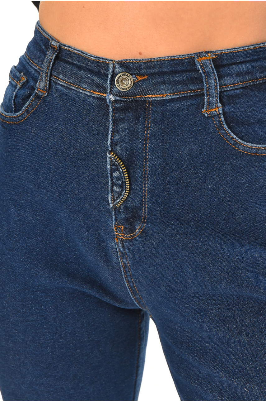 Джинси жіночі однотонні синього кольору 0926 210493 Джинси жіночі однотонні синього кольору 0926 210493