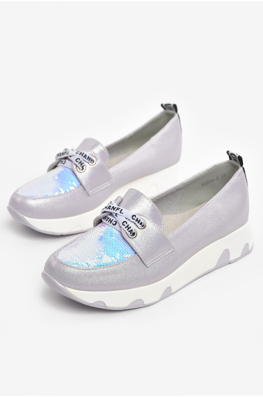 Туфлі-лофери дитячі для дівчинки бузкового кольору 205-5 210499