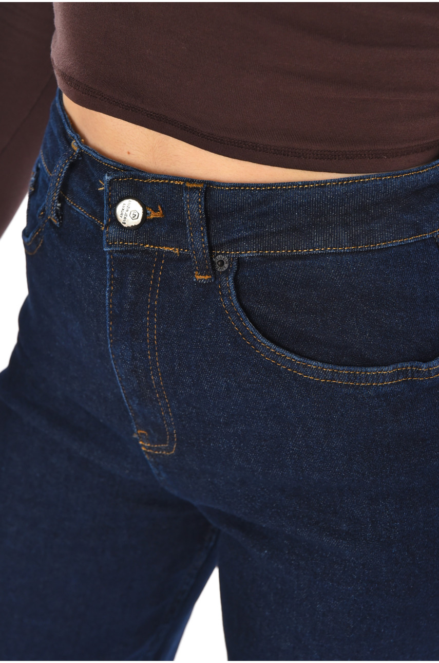 Джинси жіночі однотонні темно-синього кольору 00423 210504 Джинси жіночі однотонні темно-синього кольору 00423 210504