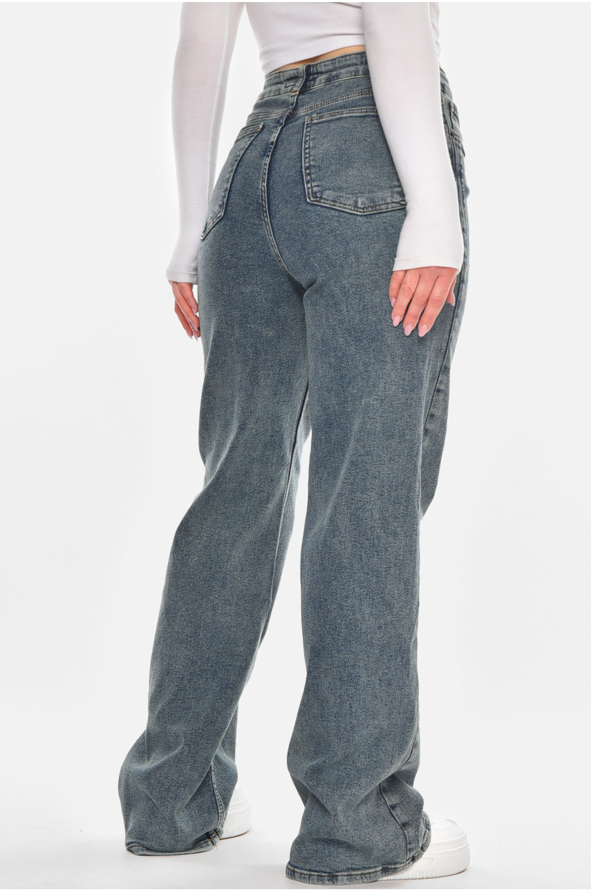 Джинси жіночі однотонні синього кольору 00423 210505 Джинси жіночі однотонні синього кольору 00423 210505