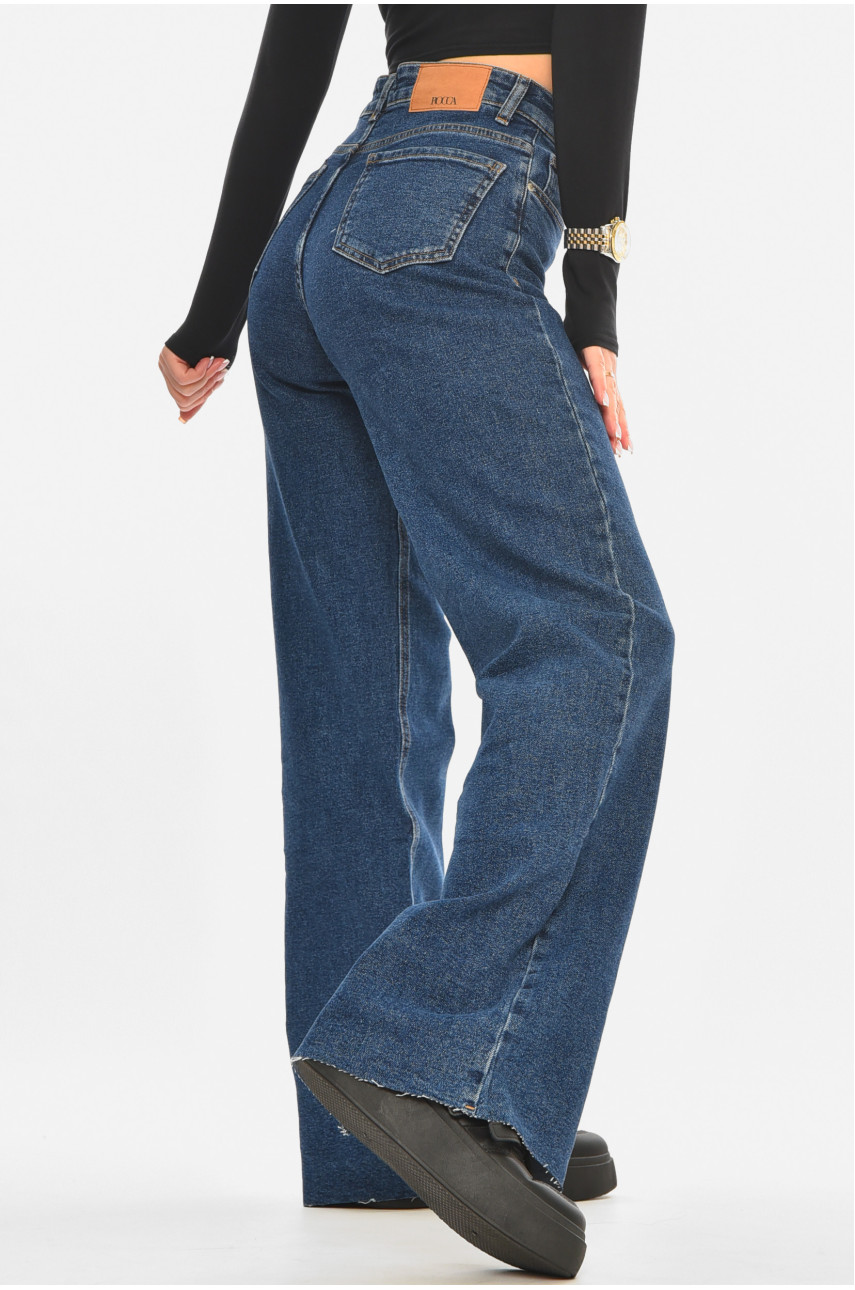 Джинси жіночі однотонні синього кольору RW-400 210511 Джинси жіночі однотонні синього кольору RW-400 210511