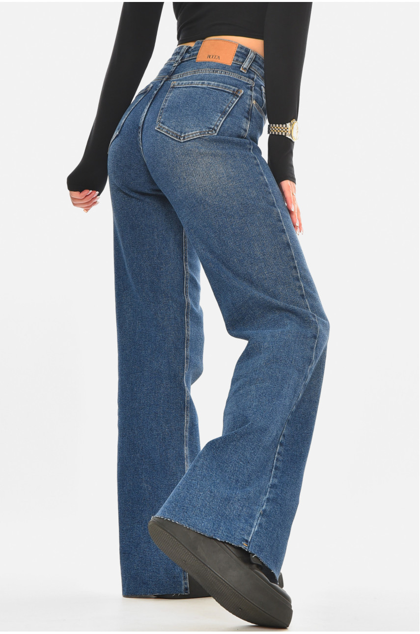 Джинси жіночі однотонні синього кольору RW-400-1 210514 Джинси жіночі однотонні синього кольору RW-400-1 210514