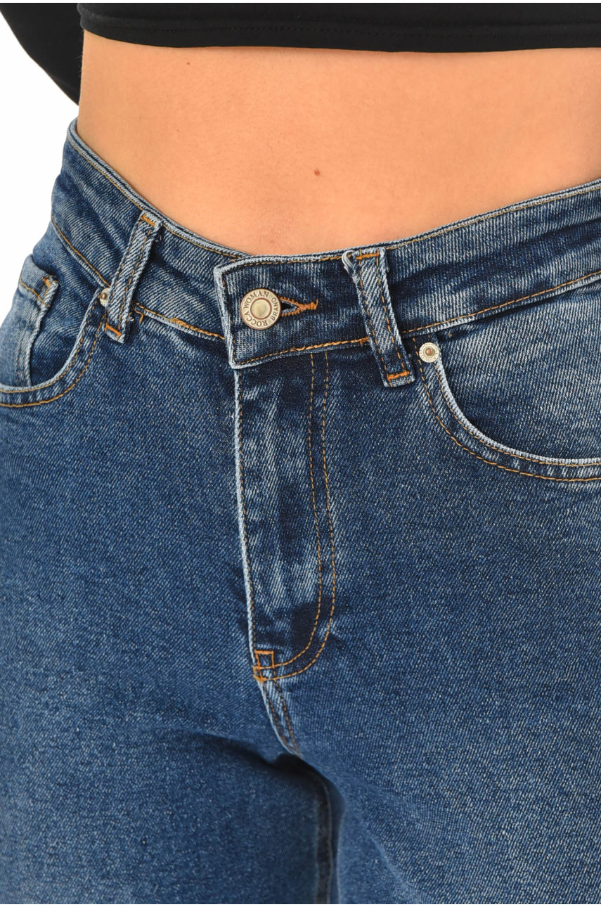 Джинси жіночі однотонні синього кольору RW-400-1 210514 Джинси жіночі однотонні синього кольору RW-400-1 210514