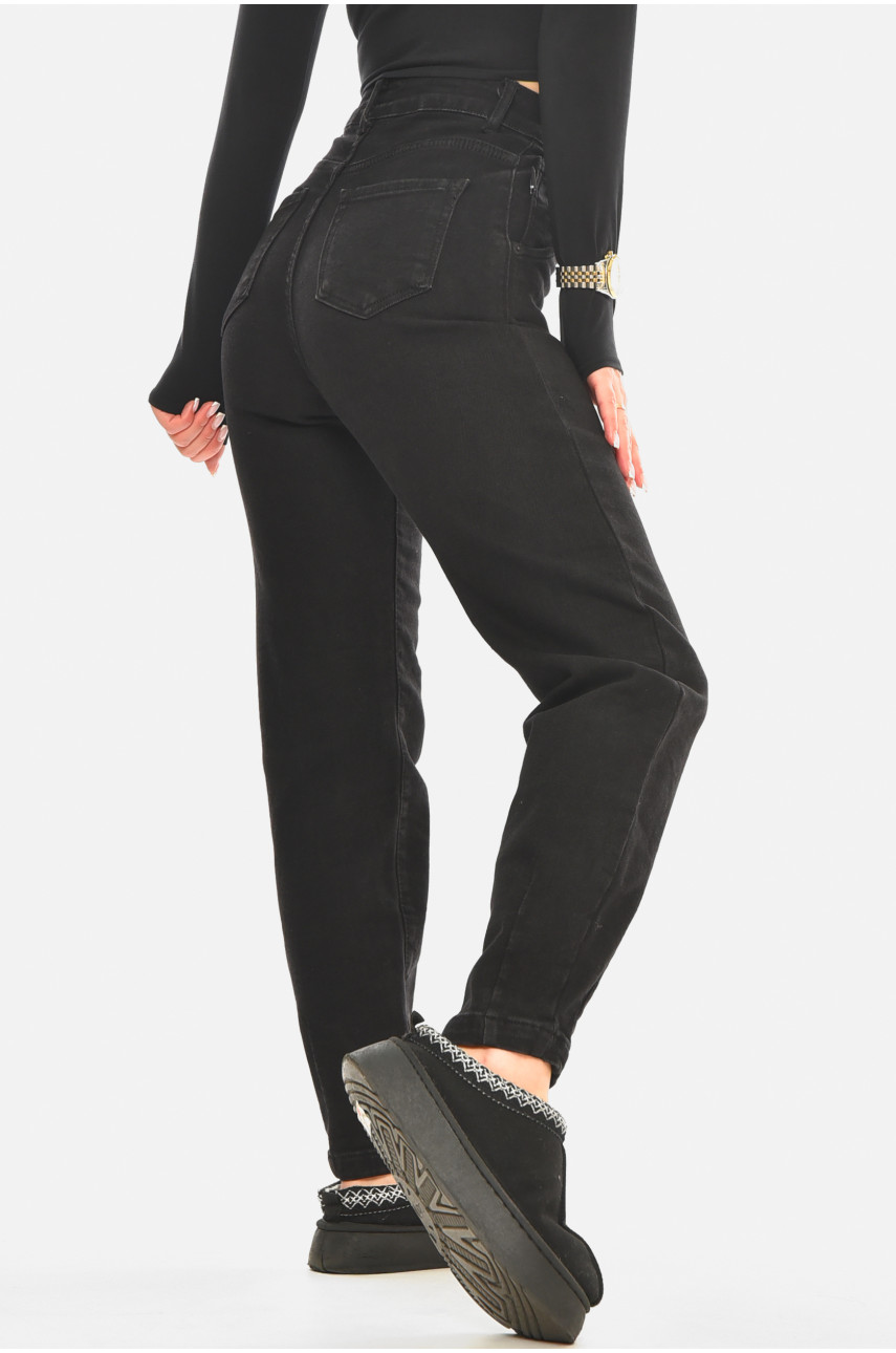 Джинсы женские однотонные черного цвета 000531 210522