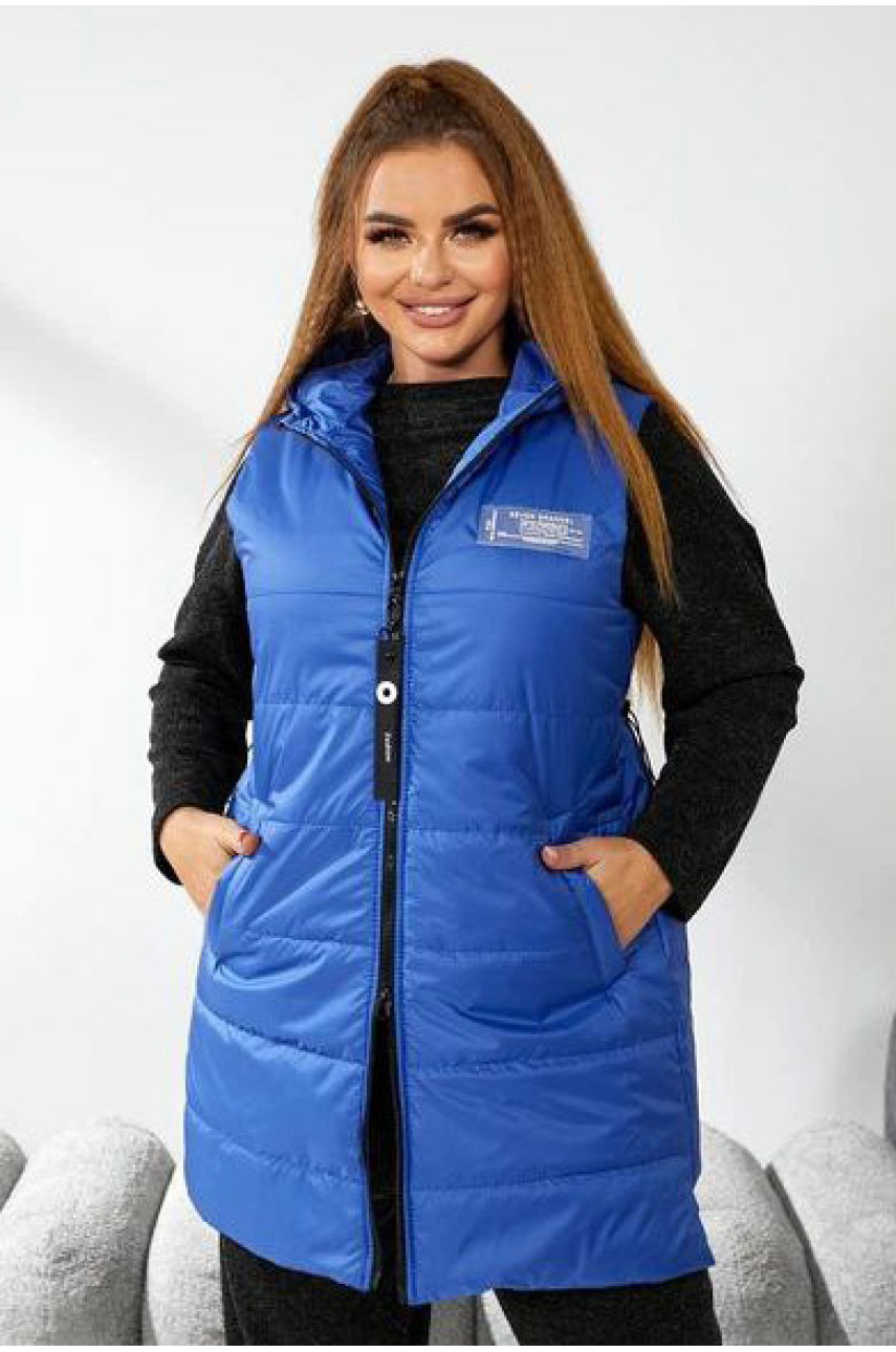 Жилетка женская синего  цвета 17172 210526